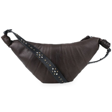 LEMAIRE Unisex Western Stud Medium Croissant Bag (Dunkelschokolade) BG0208 LL0137 BR490 155332933 [P]