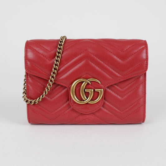 GUCCI 474575 GG マモン マトラッセ ミニチェーン クロスバッグ 5332619360 157638461 [P]