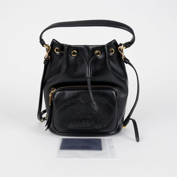 PRADA Bucket Bag aus weichem Leder in Schwarz 157816868 [P]