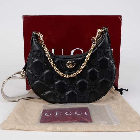 GUCCI マトラッセ スモール ショルダーバッグ ブラック 157889221 [P]