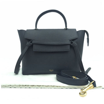 Celine Micro Belt Bag in Grain Calfskin Black 189153 158123459 [P]