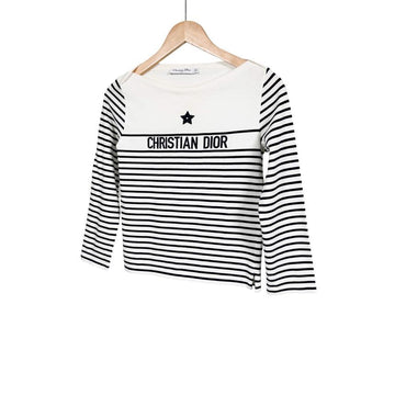 Dior Long Sleeve T-shirt White Navy Blue 243T30A4085 X0853 158123474 [P]