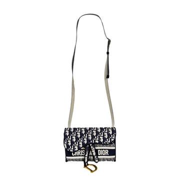 Dior Saddle Oblique Jacquard Embroidered Canvas Slim Pouch Crossbody Bag Blue 158123477 [P]