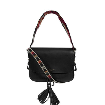 Dior Women Rodeo Leather Flap Tassel Tote Shoulder Bag Black M8650CWTN 158123481 [P]