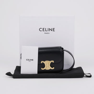 CELINE Mini Claude Shiny Kalbsleder Schwarz 157896196 [P]