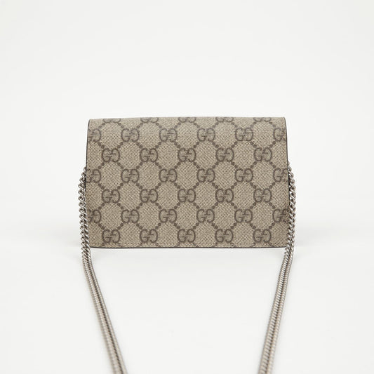 GUCCI ディオニソス GG スープリーム スーパー ミニ チェーンバッグ サンド 157797257 [P]