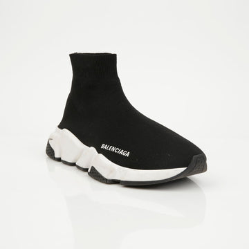 BALENCIAGA Damen Speedrunner Sneaker Schwarz Weiß Stretch Strick 157971298 [P]