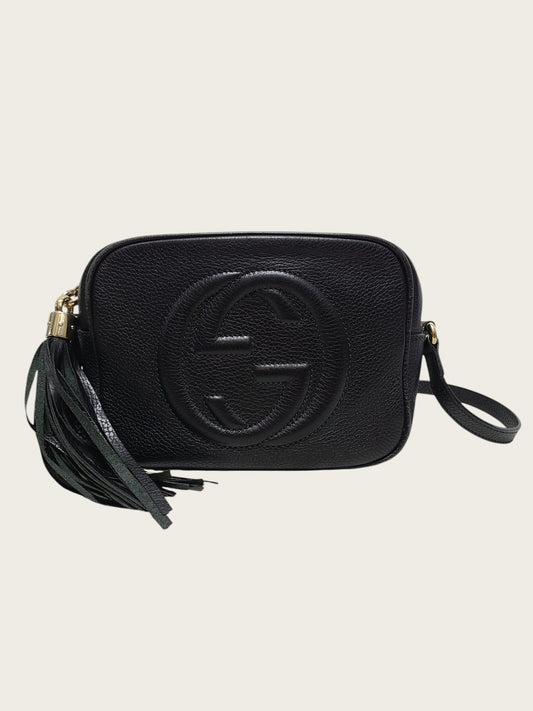 Gucci Black GG Tassel Leather Disco Bag 158124545 [P]