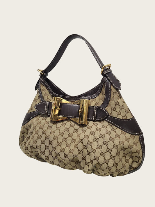 Gucci Jacquard Canvas Gold Ribbon Queen Hobo Bag 158124581 [P]
