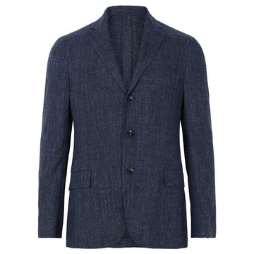 LARDINI ブルー2ボタンウールブレザー 97410287 [P]