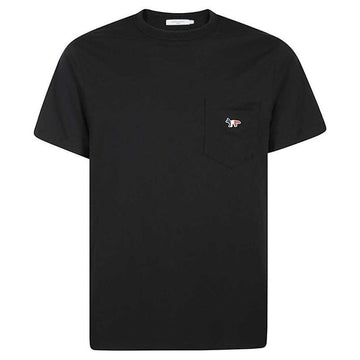 MAISON KITSUNE 23FW トリカラー フォックス パッチ Tシャツ ブラック FM00120KJ0010 P199 54600041 [P]