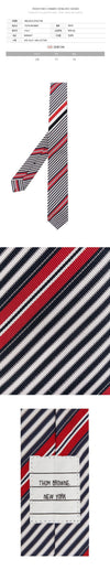 THOM BROWNE ジャカードアウトラインラップストライプネクタイ MNL001A 07503 960 136177866 [P]