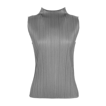 ISSEY MIYAKE Pleats Please Damen High Neck ärmelloses T-Shirt PP67 JK102 12 158139329 [P]