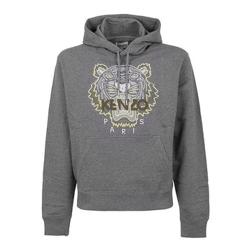 Kenzo Tiger Logo Embroidered Hoodie Gray FB5 5SW310 4XA 95 150888177 [P]