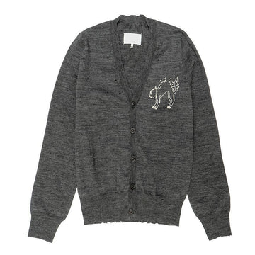 Maison Margiela Women's Distressed Stitch Embroidery Cardigan 63447104 [P]