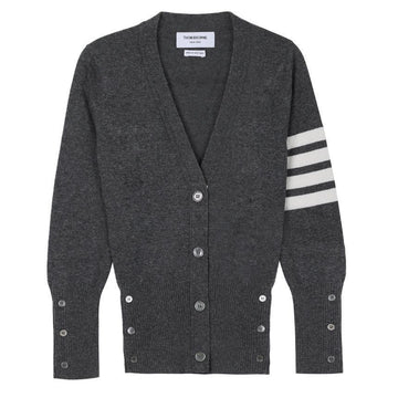 Thom Browne Fine Merino Wool V-Neck 4-Bar Cardigan 73938016 [P]