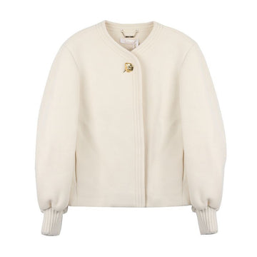 Chloe Balloon Sleeve Short Wool Coat 78067974 [P]