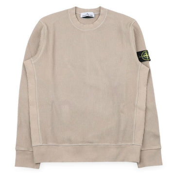 Stone Island Men's Waffle Fleece Sweatshirt with Patch (Desert) L1S15 6100056 S0044 V009A 153504241 [P]