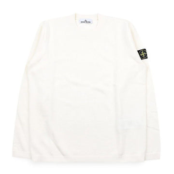 STONE ISLAND Männer Rundhalsstrickpullover mit Wappenaufnäher (Ivory) L1S15 5100023 S01B2 V0093 153364561 [P]