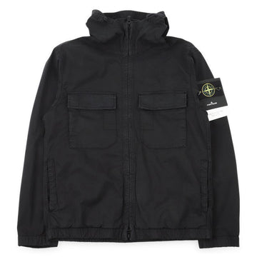 STONE ISLAND Stein Herren Wappen Patch Baumwoll Twill Kapuzenjacke (Schwarz) 4100077 410010 V0029 151256222 [P]