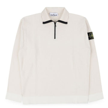 STONE ISLAND 男性用パッチワーク半ジップコットンニット(アイボリー) L1S15 5100049 S01B0 V0093 153743954 [P]