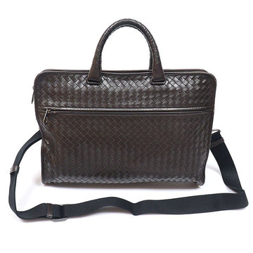 BOTTEGA VENETA Braune Intrecciato gewebe Aktentasche 2WAY 158148424 [P]