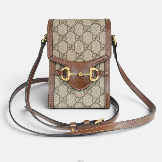 Gucci Horsebit 1955 Mini Phone Holder Crossbody Bag 158152105 [P]