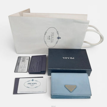 Prada Saffiano Triangle Bi-Fold Wallet 1MV021 158152133 [P]