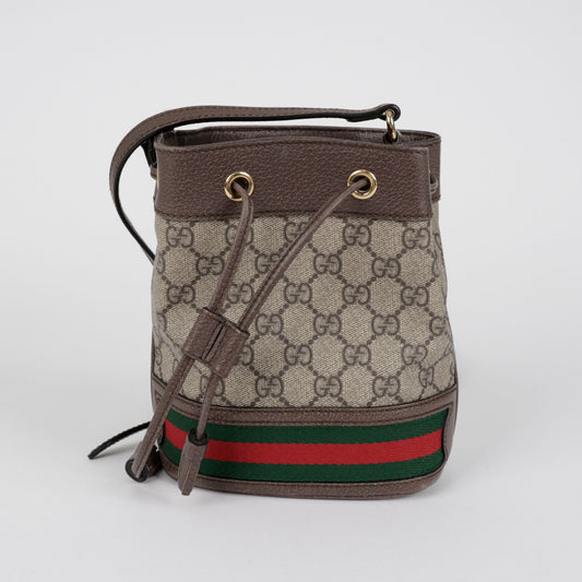 Gucci Ophidia GG Mini Bucket Bag Brown 158093153 [P]