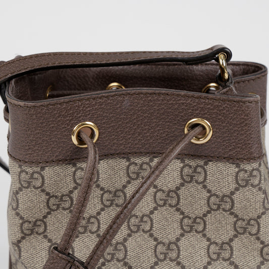 Gucci Ophidia GG Mini Bucket Bag Brown 158093153 [P]