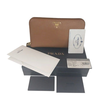 Prada Cameo Color Saffiano Leather Zip-Around Long Wallet 1M0506 158155810 [P]