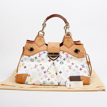 LOUIS VUITTON Monogram Schultertasche Multicolor Weiß 157820719 [P]
