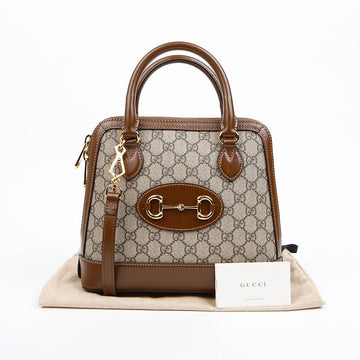 GUCCI Pferdebeißer 1955 Kleine Top Handle Tasche Braun 157910592 [P]