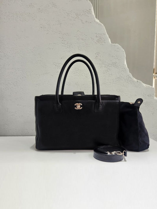 CHANEL サーフバック CC カーフスキン シルバーメタル ショルダーバッグ A15206 158148352 [P]