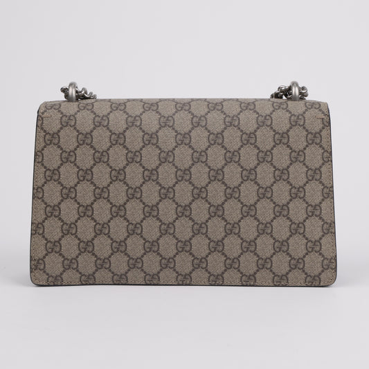 Gucci Small GG Supreme Canvas Suede Dionysus Shoulder Crossbody Bag Black 157797079 [P]