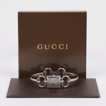 GUCCI Silber Bangle Quarz Uhr 158088616 [P]