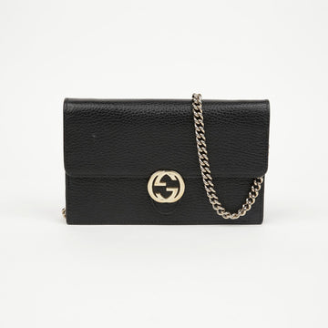 GUCCI Damen Interlocking Mini Chain Wallet Crossbody Noir 157821854 [P]