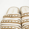 CHANEL Chain Espadrille Mule Slippers Size 34 157869401 [P]