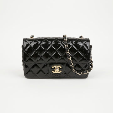 CHANEL Classic New Mini Patent Black Gold 157893261 [P]