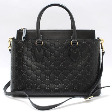 Gucci Black GG Logo Gold Tone Shoulder Bag 409534 158157792 [P]