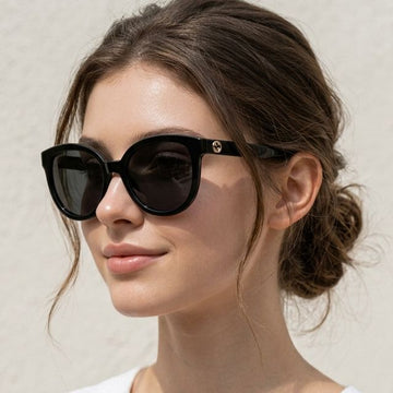 Gucci Sunglasses GG1315S 001 Luxury Horn Frame Round Unisex Fashion 72943431 [P]