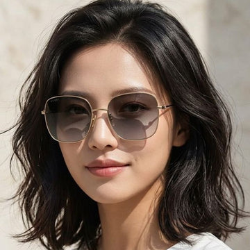 Gucci Sunglasses GG1195SK 001 Lightweight Metal Square Asian Fit 62831731 [P]