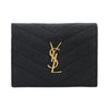 SAINT LAURENT Schwarze Geldbörse mit Klappe und Münzfach 668290 BOWA1 1000 64078596 [P]