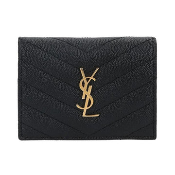 SAINT LAURENT Schwarze Geldbörse mit Klappe und Münzfach 668290 BOWA1 1000 64078596 [P]