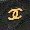 CHANEL キャビアジッパーロング財布 ブラック 158161766 [P]