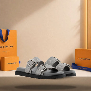 LOUIS VUITTON ベニス ミュール グレー 158370575 [P]