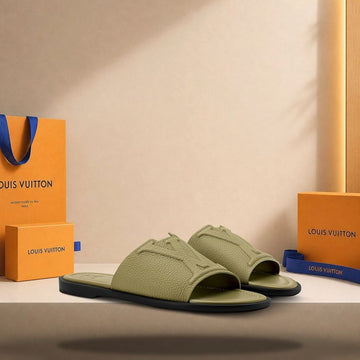 LOUIS VUITTON Portofino Mule Khaki Grün 158370593 [P]