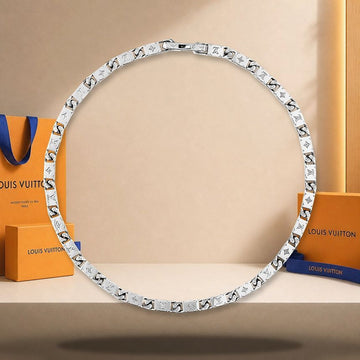 LOUIS VUITTON Monogram Tide Up Halskette Edelstahl M00919 158173118 [P]