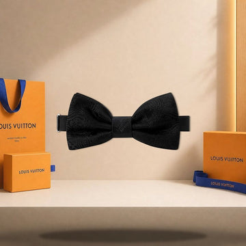 Louis Vuitton Bandana Damier Bow Tie Black M96917 158173426 [P]