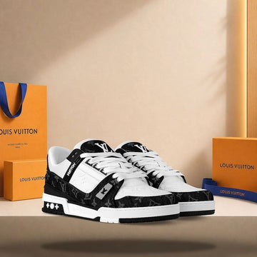 LOUIS VUITTON トレーナースニーカー ブラック 158173440 [P]